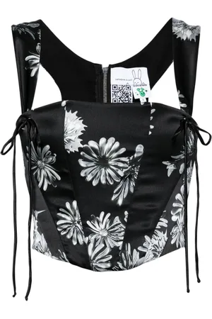 Natasha Zinko Floral-print corset top