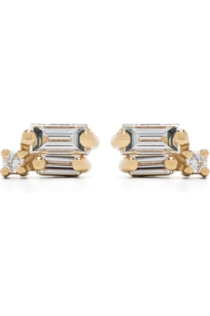 Suzanne Kalan 18kt yellow Bold Burst diamond stud earrings