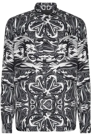 Philipp Plein Dandy Lion Circus silk shirt