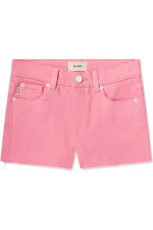 DL1961 Kids Lucy raw-cut denim shorts