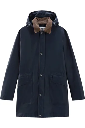 Woolrich Hooded waxed coat
