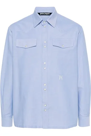 Palm Angels Monogram-embroidered cotton shirt