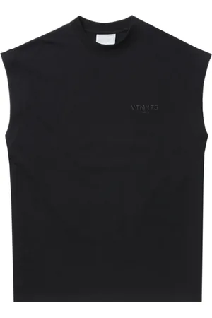 VTMNTS Logo-embroidered cotton tank top