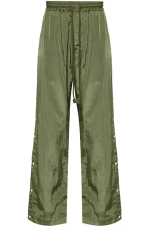 SONG FOR THE MUTE Logo-studs straight-leg trousers