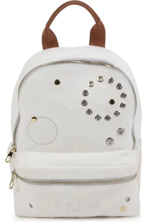 Chloé Eyelet-detail cotton backpack