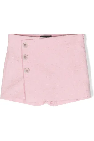 VERSACE Medusa-buttoned tweed shorts