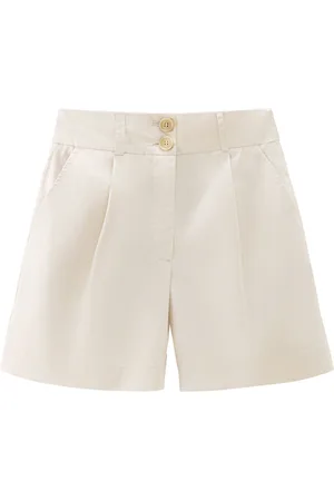 Woolrich Pleated high-waisted shorts