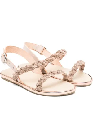 Babywalker Rhinestone-embellished leather sandals