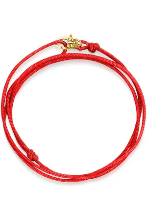 Nialaya Fleur-de-Lis embossed cord bracelet