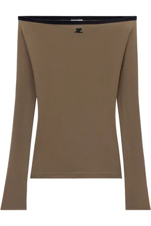 Courrèges Boat-neck cotton top