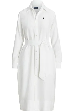 Ralph Lauren Logo-embroidered linen shirtdress