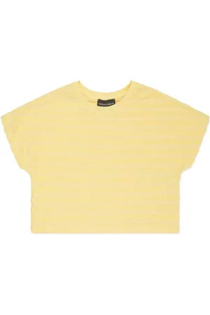 Emporio Armani Logo-debossed striped T-shirt
