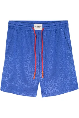 Roberto Cavalli Jacquard-logo track shorts