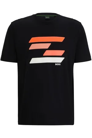 HUGO BOSS Textured-print cotton T-shirt