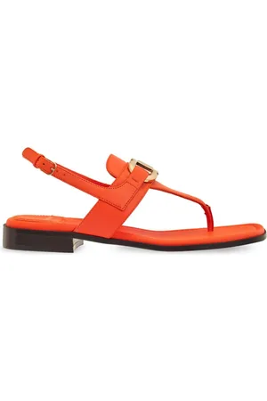 Salvatore Ferragamo Gancini leather flat sandals