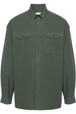 Emporio Armani Logo-patch organic cotton shirt