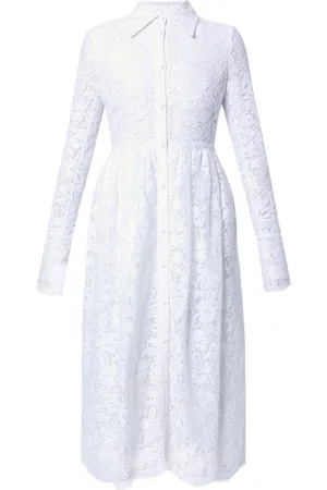 Erdem Corinne belted lace shirt dress