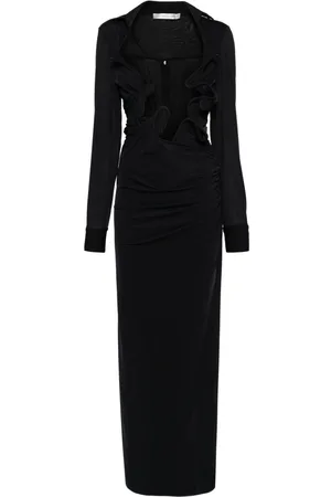 CHRISTOPHER ESBER Venus plunging maxi dress