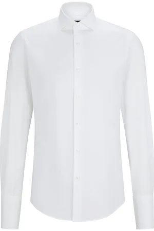 HUGO BOSS Button-up cotton blend shirt