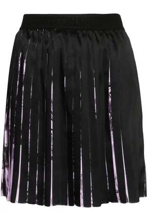 VERSACE Watercolour Barocco pleated mini skirt