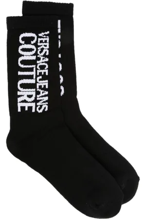 VERSACE Intarsia-knit logo socks
