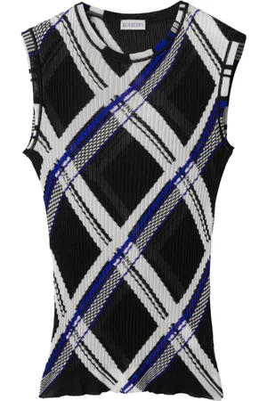 Burberry Checked silk top