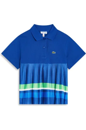 Lacoste Colour-block pleated polo shirt
