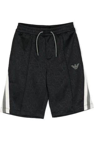Emporio Armani Logo-jacquard side-stripe shorts