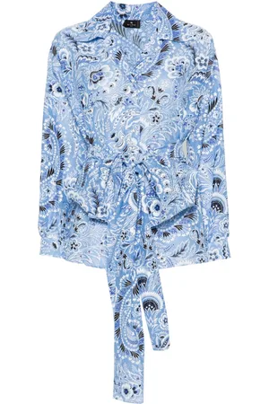 Etro Floral-print silk-cotton shirt