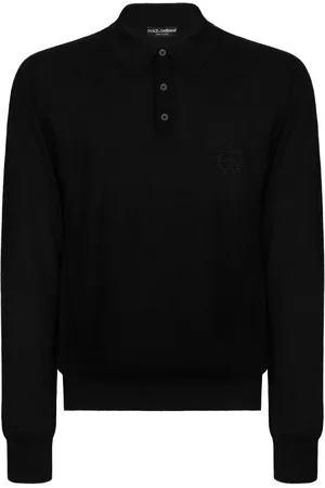 Dolce & Gabbana Logo-embroidered cashmere polo shirt