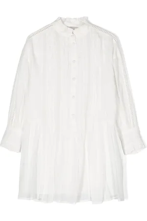 PHILOSOPHY DI LORENZO SERAFINI Pintuck-detail cotton dress