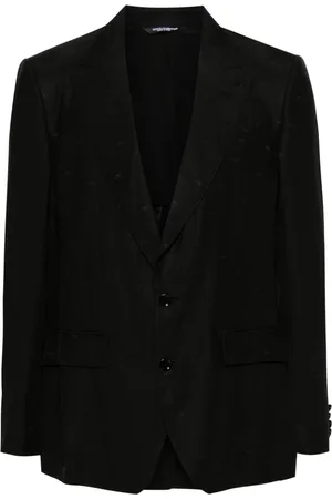 Dolce & Gabbana Logo-jacquard silk blazer