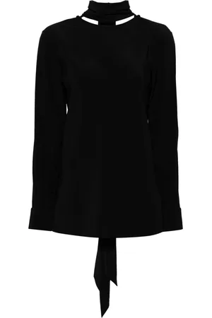 Helmut Lang Detachable-scarf silk blouse