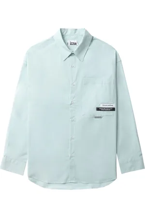 Izzue Logo-appliqué cotton shirt
