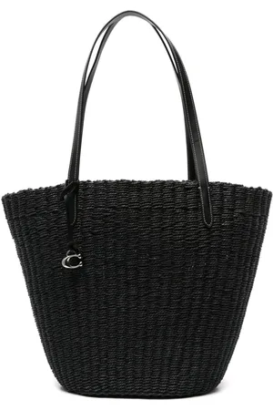 Coach Interwoven straw tote bag