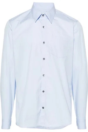DRIES VAN NOTEN Straight-collar cotton shirt