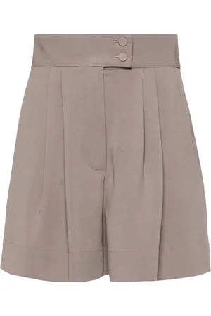 Styland Pleated high-waist tailored shorts