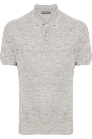 corneliani Short-sleeve knitted polo shirt