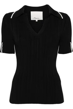 3.1 Phillip Lim V-neck ribbed polo shirt