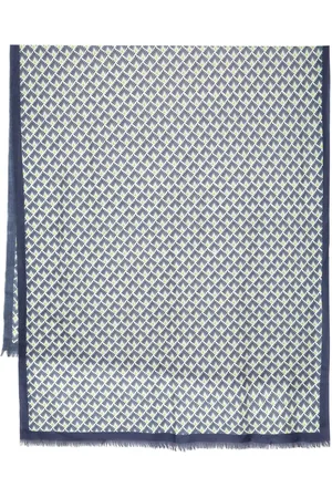 N.PEAL Tile-print cashmere scarf