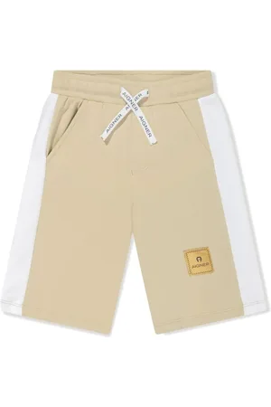 Aigner Logo-appliqué cotton track shorts