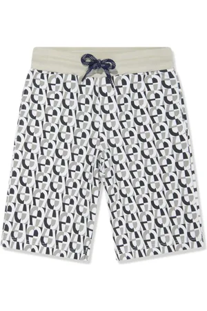 Aigner Monogram-pattern cotton track shorts