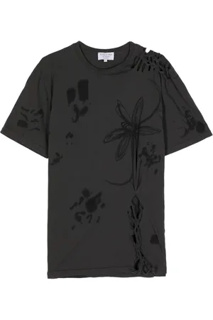 Collina Strada Nash floral-graphic tie-detail T-shirt