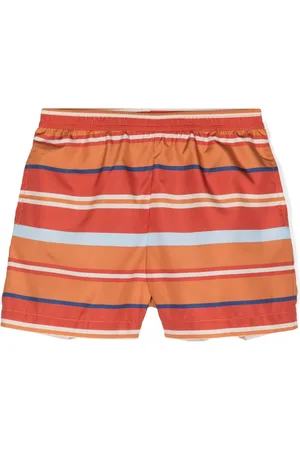 Etro Pegaso-embroidered striped swim shorts