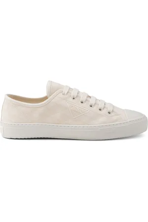 Prada Triangle-logo lace-up sneakers