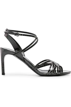 ROBERTO DEL CARLO 85mm snakeskin-effect sandals