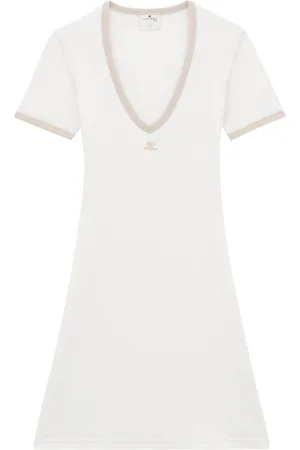 Courrèges Logo-patch mini dress