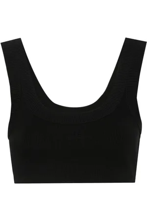 Alexander Wang Embossed-logo cropped tank top