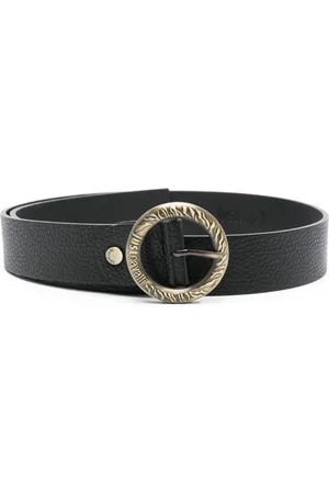 Roberto Cavalli Logo-engraved buckle belt