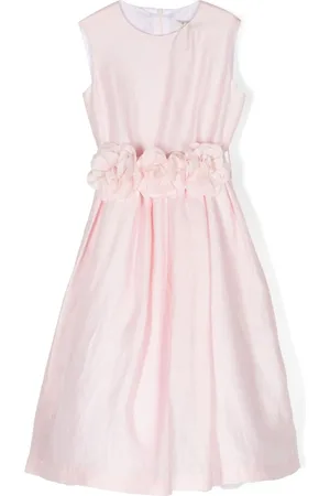 Il gufo Floral-appliqué sleeveless dress